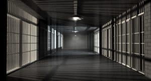 A hallway of in a prison