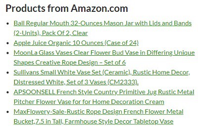 Example text ads to Amazon products