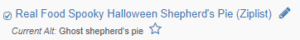 Screenshot of the post details section of the image alt tool