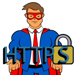 The Blog Fixer mascot holding a logo for secure HTTPS